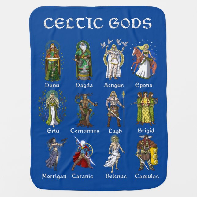 Nordic Celtic Mythology Gods Baby Blanket (Front)