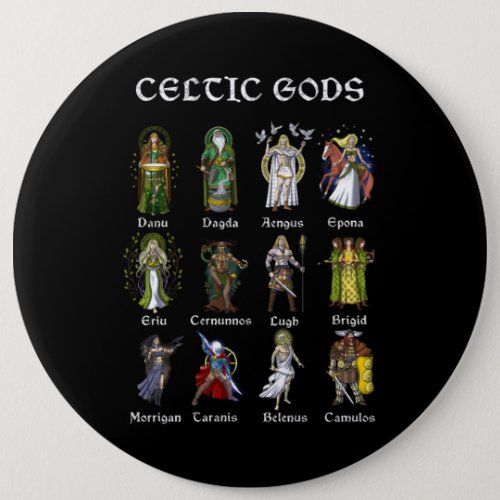 Nordic Celtic Mythology Gods Button