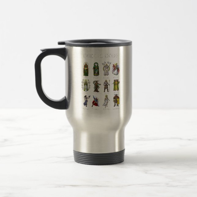 Nordic Celtic Mythology Gods Travel Mug (Left)