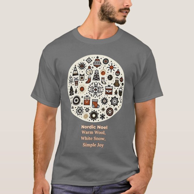 Nordic Christmas: Cozy Gear & Simple Joy T-Shirt (Front)