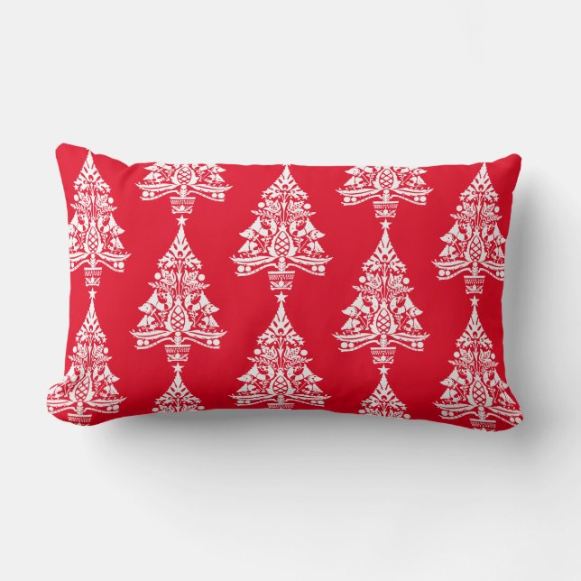 Nordic Christmas Decorations Lumbar Pillow (Front)