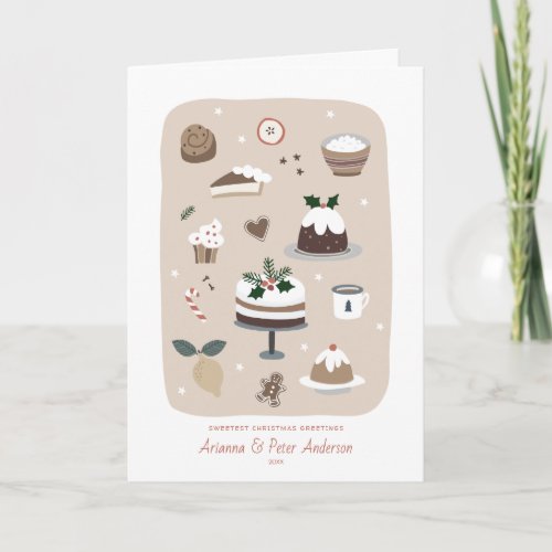 Nordic Christmas Holiday Desserts Card