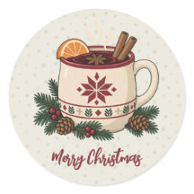 Nordic Christmas Mulled Wine Mug with Pine Holiday