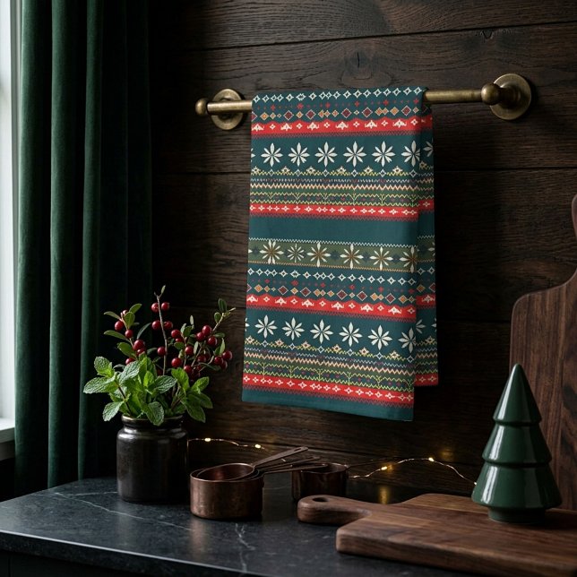 Nordic christmas pattern kitchen towel (Creator Uploaded)