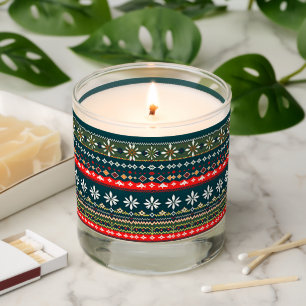 Nordic christmas pattern scented candle