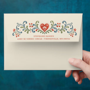 Nordic Christmas Rosemaling Envelope