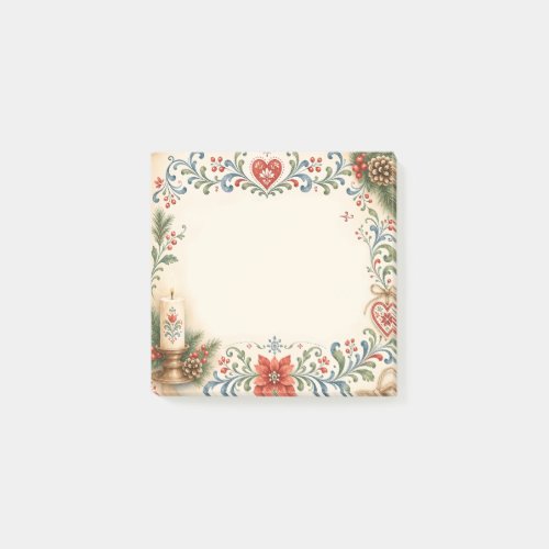 Nordic Christmas Rosemaling Post-it Notes