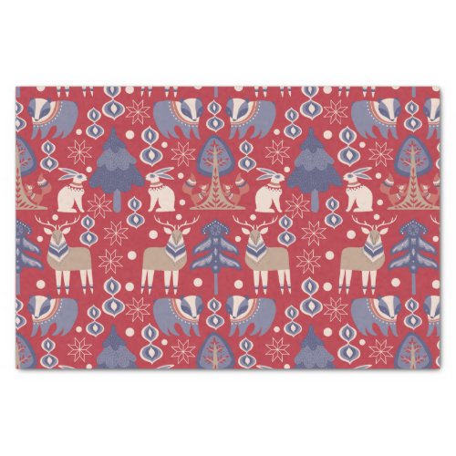 Nordic Christmas Scandinavian Deer Tissue Paper