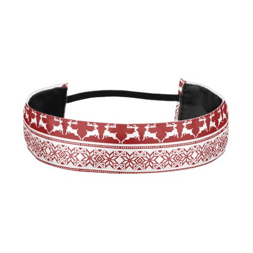 Nordic Christmas Scandinavian Reindeer Athletic Headband