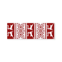 Nordic Christmas Scandinavian Reindeer Bookmark Mini Business Card