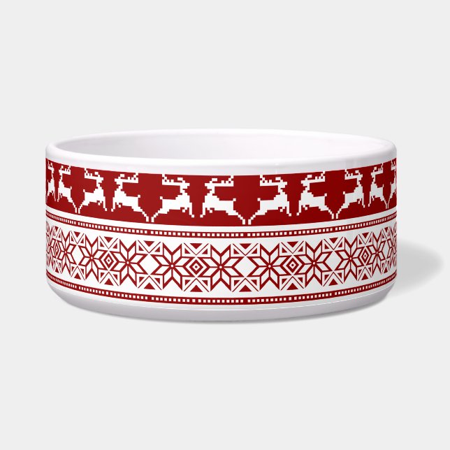 Nordic Christmas Scandinavian Reindeer Bowl (Front)