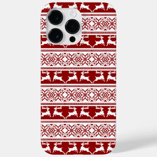 Nordic Christmas Scandinavian Reindeer Case_Mate iPhone 14 Pro Max Case