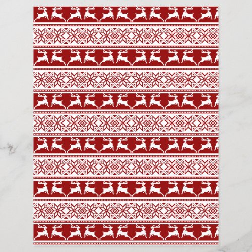 Nordic Christmas Scandinavian Reindeer Craft Paper