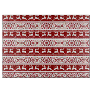 Nordic Christmas Scandinavian Reindeer Cutting Board