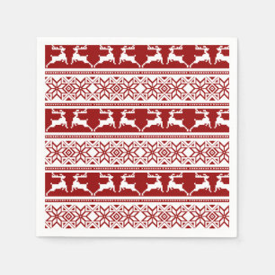 Nordic Christmas Scandinavian Reindeer Napkins