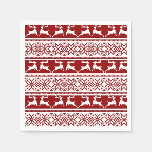 Nordic Christmas Scandinavian Reindeer Napkins