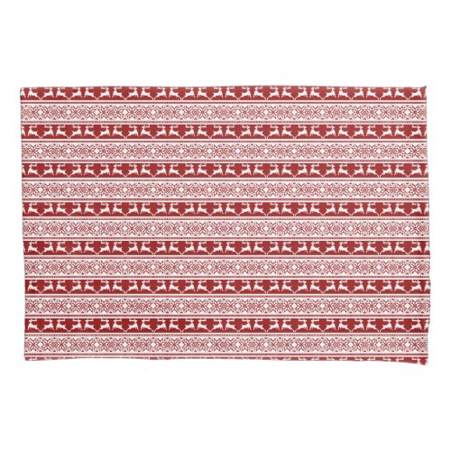 Nordic Christmas Scandinavian Reindeer Pillow Case