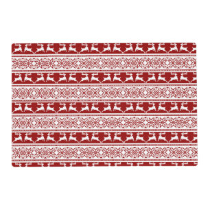 Nordic Christmas Scandinavian Reindeer Placemat