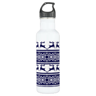 Nordic Christmas Scandinavian Reindeer Stainless Steel Water Bottle