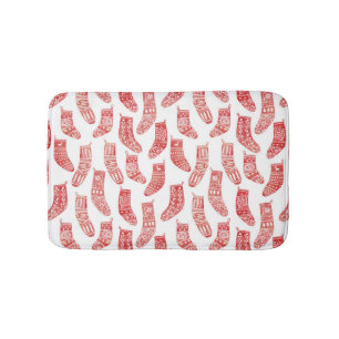 Nordic Christmas Stocking Bath Mat