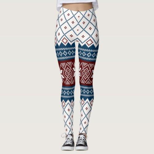 Nordic Christmas Sweater Leggings