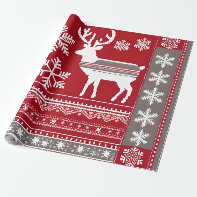 nordic christmas wrapping paper (Unrolled)