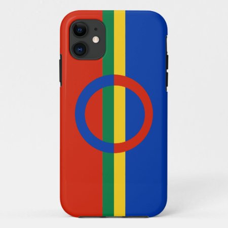 Nordic Circle Red Blue On Color Stripe Iphone 5 Iphone 11 Case
