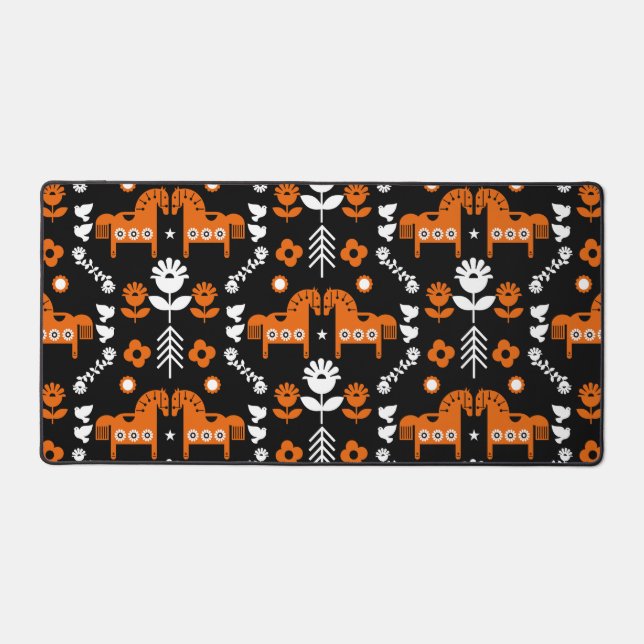 Nordic Data Horse Home Decor  Desk Mat (Front)