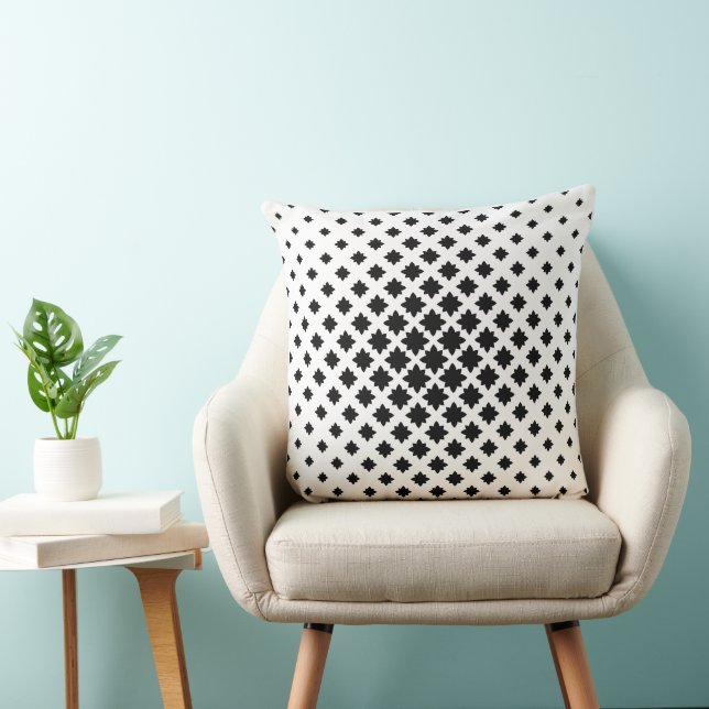 Nordic Diamond Lattice Throw Pillow - Geometric (Chair)
