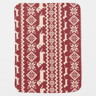 Nordic Dog: Quirky Illustration Pattern. Baby Blanket