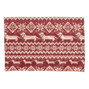 Nordic Dog: Quirky Illustration Pattern. Pillow Case