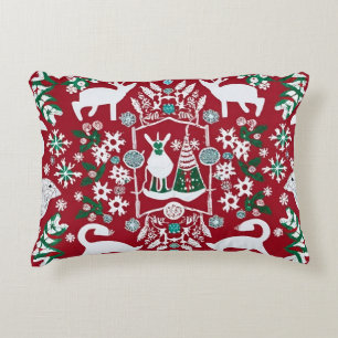 Nordic Embroidered Throw Pillow Cover: Luxurious 