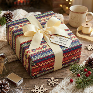 Nordic Fair Isle Christmas Wrapping Paper