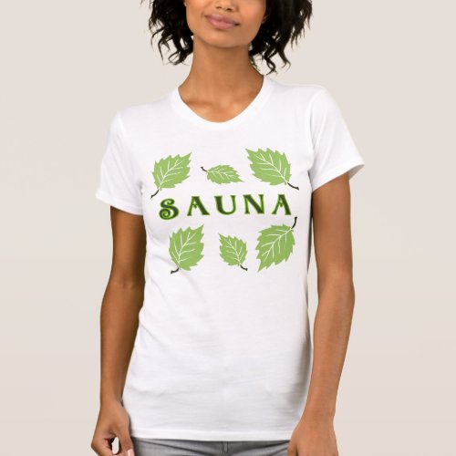 Nordic Finnish Sauna Birch Leaves T_Shirt