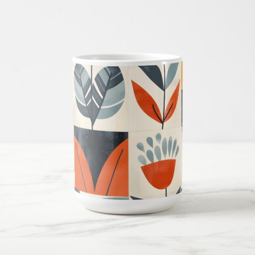 Nordic Flower Pattern Design 3 Coffee Mug