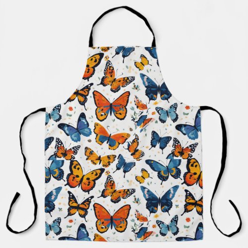  Nordic Flutter Nature_Inspired Butterfly Seamle Apron