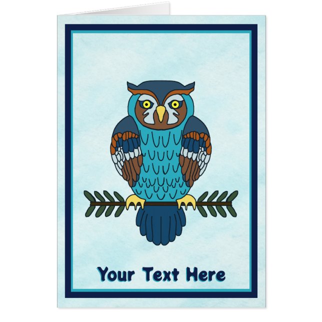 Nordic Folk Art Owl Cards (Front)