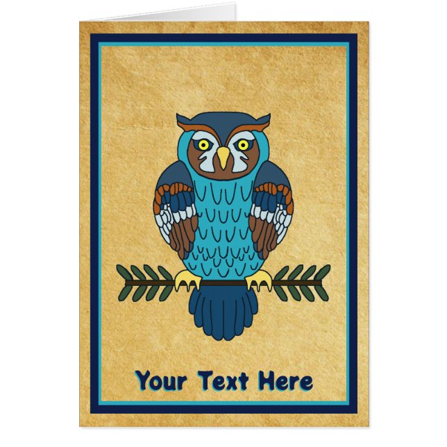 Nordic Folk Art Owl Cards (Front)