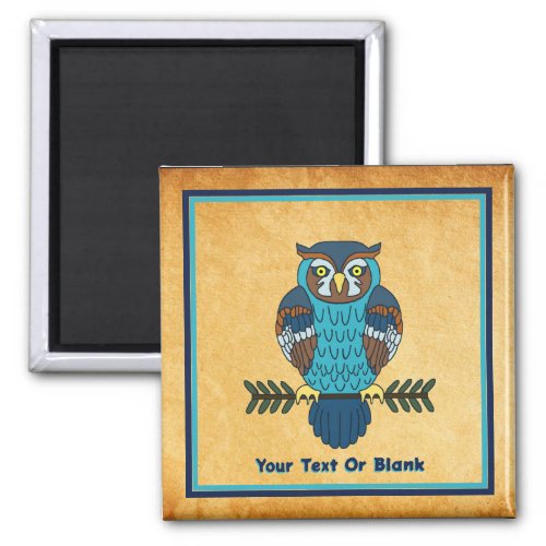 Nordic Folk Art Owl Magnet