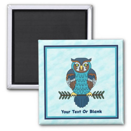 Nordic Folk Art Owl Magnet