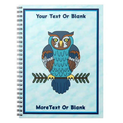 Nordic Folk Art Owl Notebook
