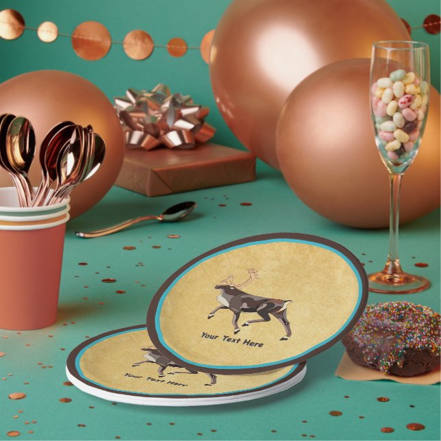 Nordic Folk Art Owl Paper Plates (Multi)