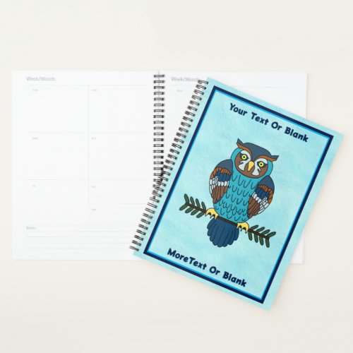 Nordic Folk Art Owl Planner