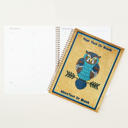 Nordic Folk Art Owl Planner