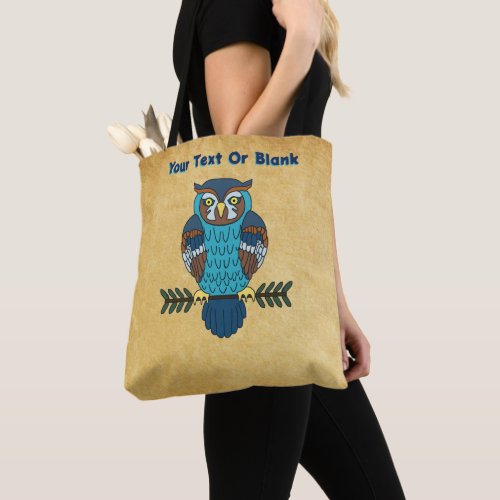 Nordic Folk Art Owl Tote Bag