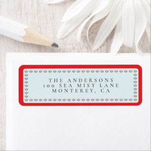 Nordic Folk Floral Return Address Label