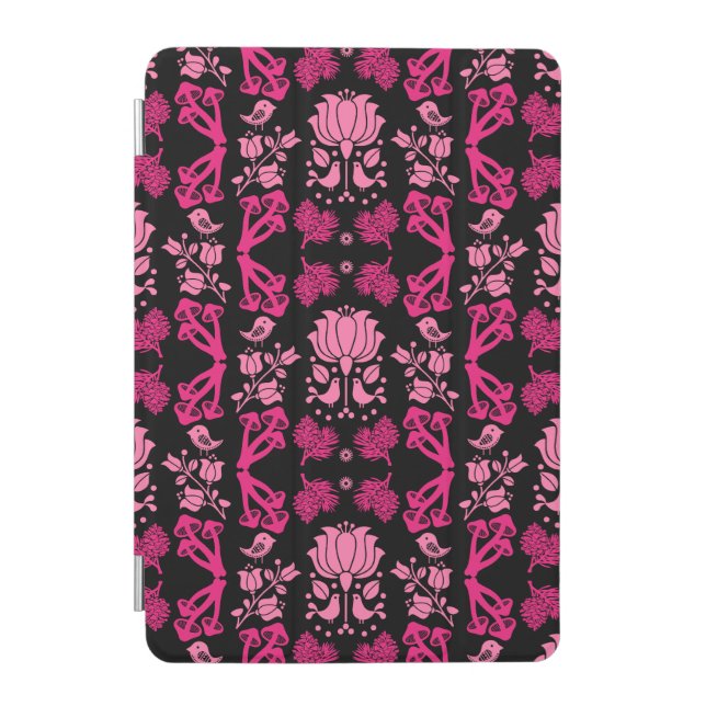 Nordic Forest Mushroom Folk Art iPad Mini Cover (Front)