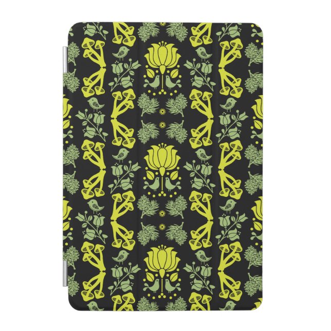 Nordic Forest Mushroom Folk Art iPad Mini Cover (Front)