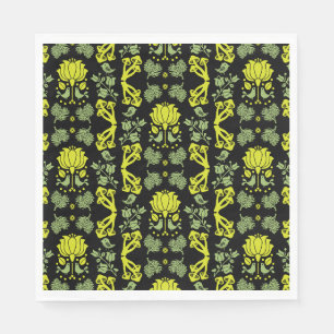 Nordic Forest Mushroom Folk Art Napkins