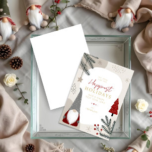 Nordic Gnome Christmas Frame Wishes TMF26 Holiday Card